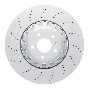 Audi RS5 Brake Rotor (1) - Front - R1 Concepts - Drilled Carbon Alloy GeoMET - `18-`25